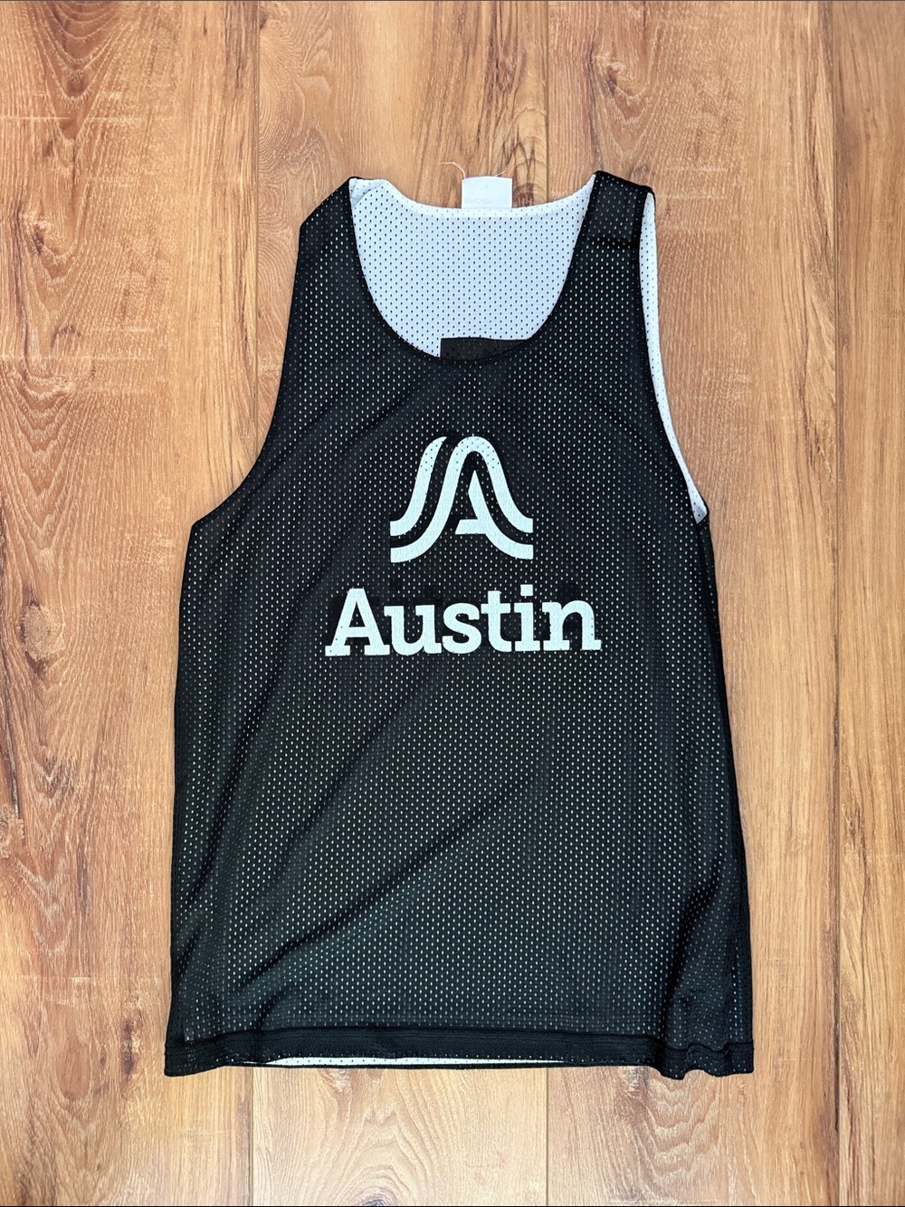 City of Austin Black/White Reversible Mesh Tank
